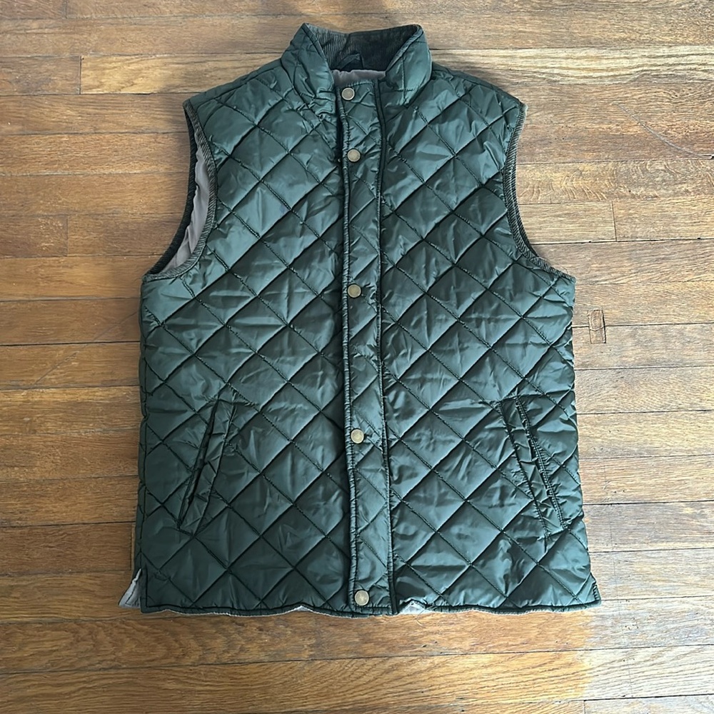 Quilted Vest Green Sm
